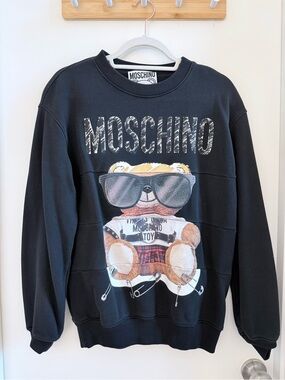 Authentic Moschino Women’s Black Teddy Logo Sweatshirt